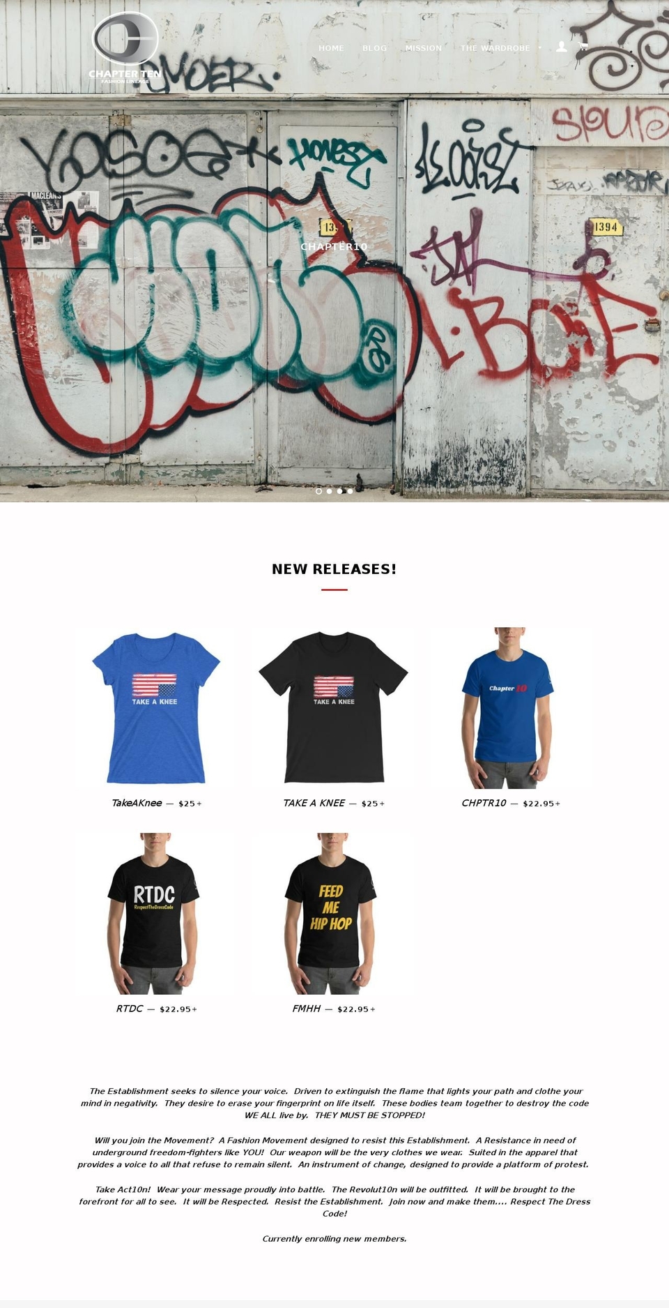 respectthedresscode.com — Shopify storefront screenshot