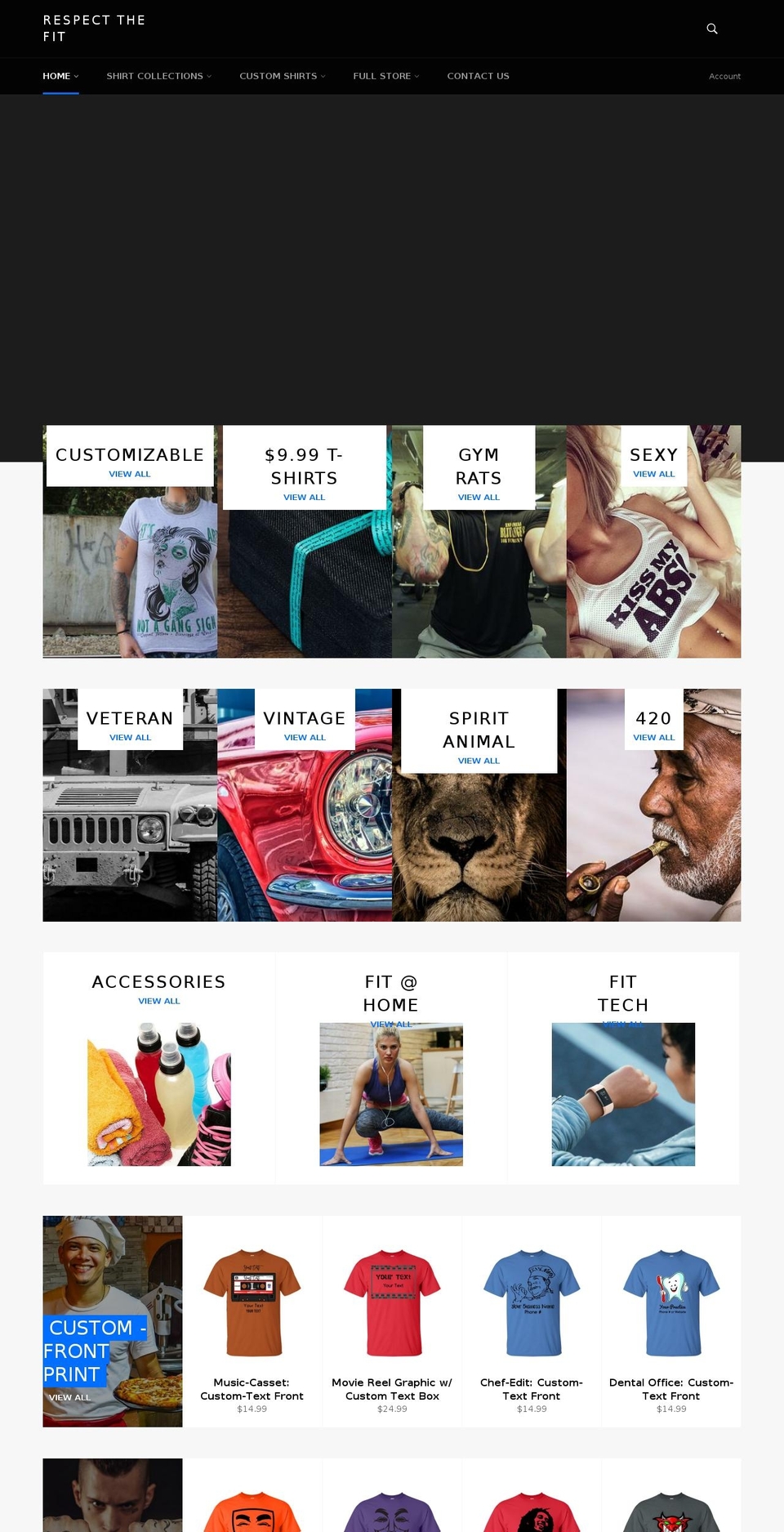respectthefit.com — Shopify storefront screenshot