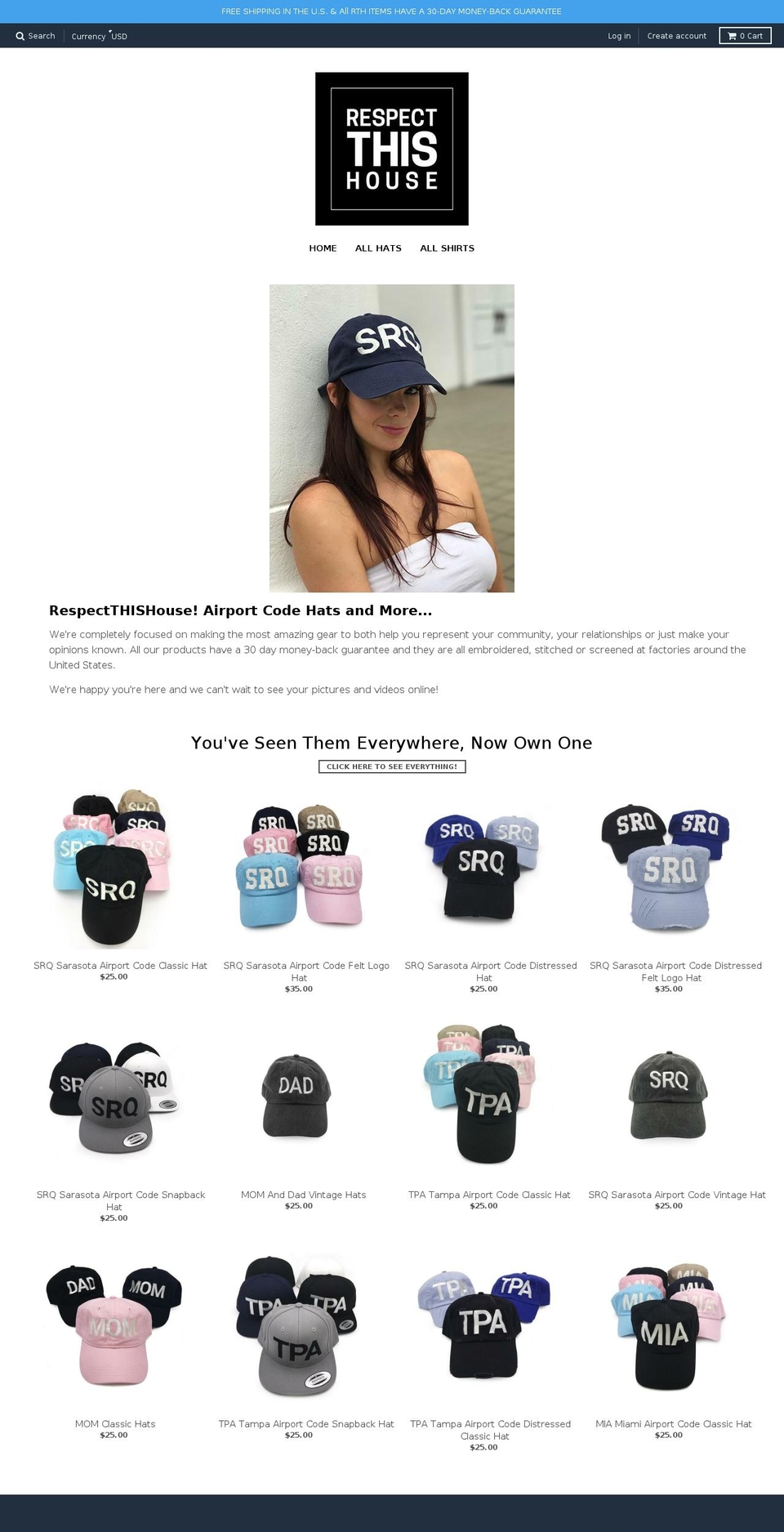 respectthishouse.com shopify website screenshot