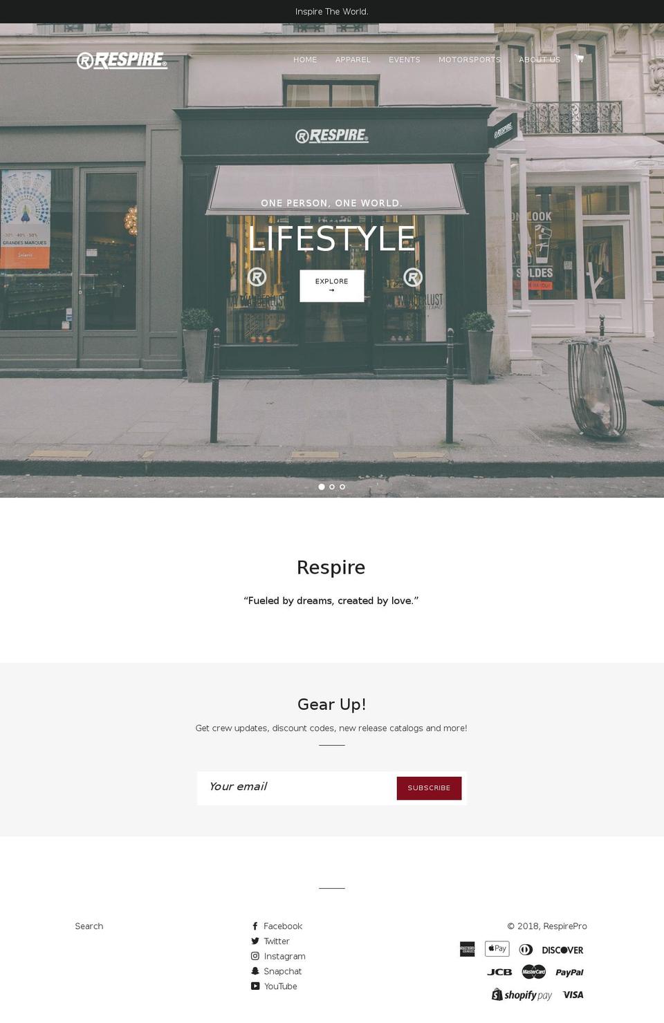respirepro.com — Shopify storefront screenshot