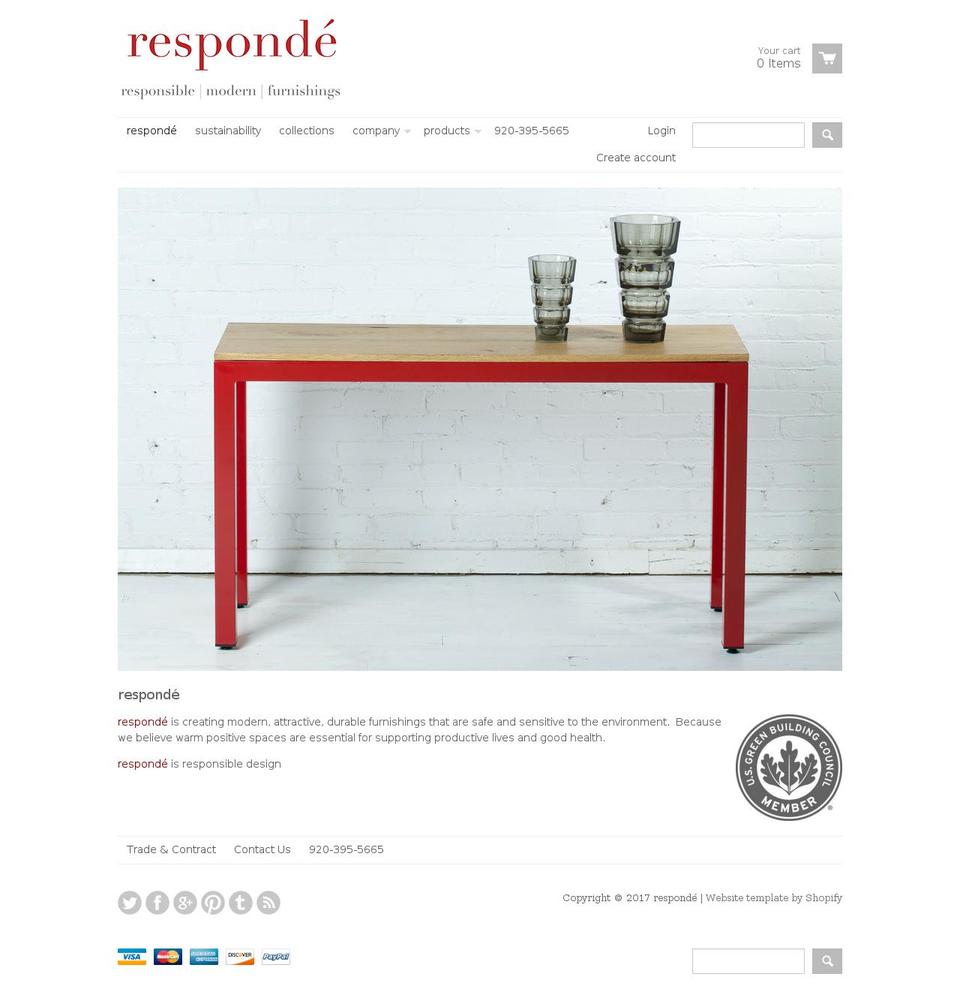 respondecontract.com shopify website screenshot