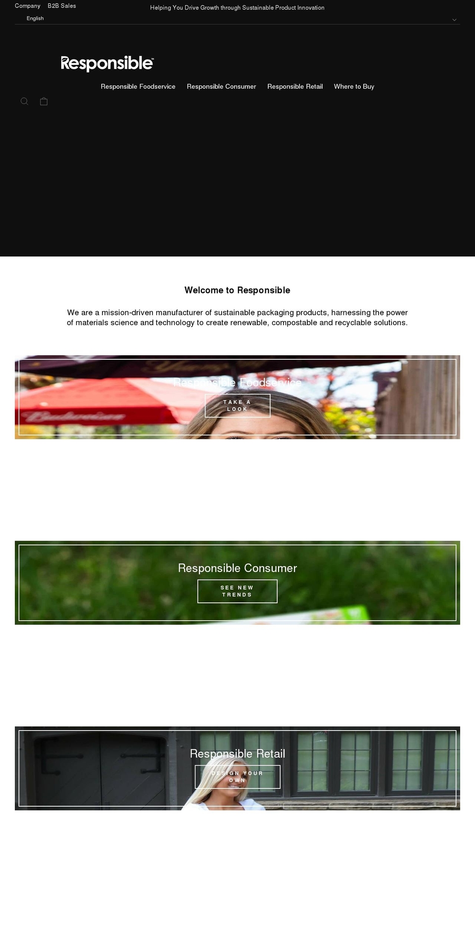 responsibleproducts.com shopify website screenshot