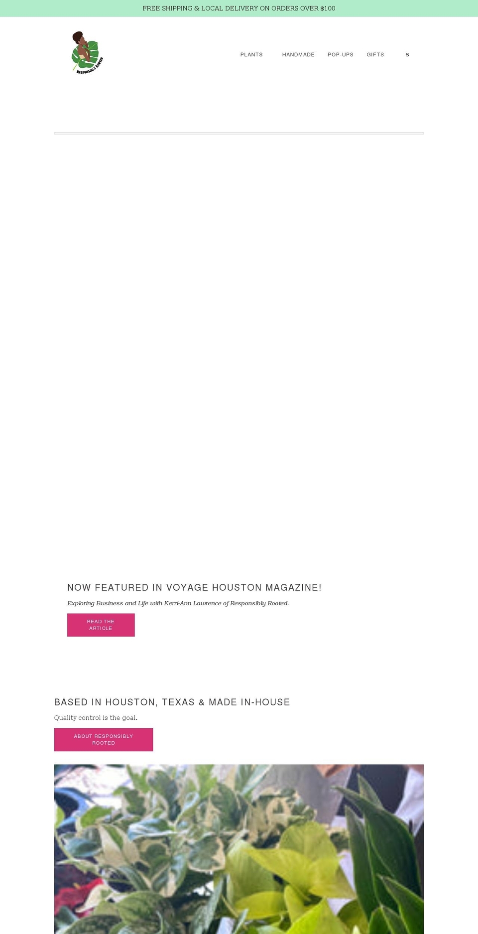 responsiblyrooted.com shopify website screenshot