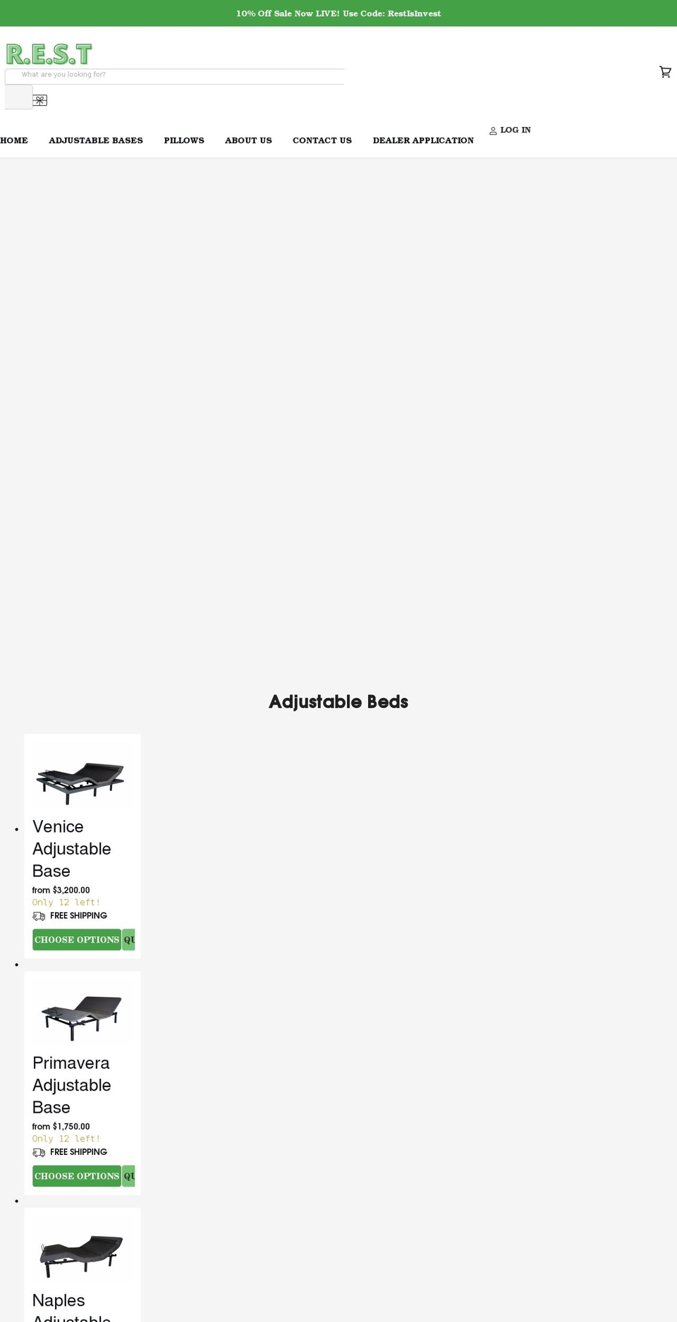 rest-sleep.com shopify website screenshot