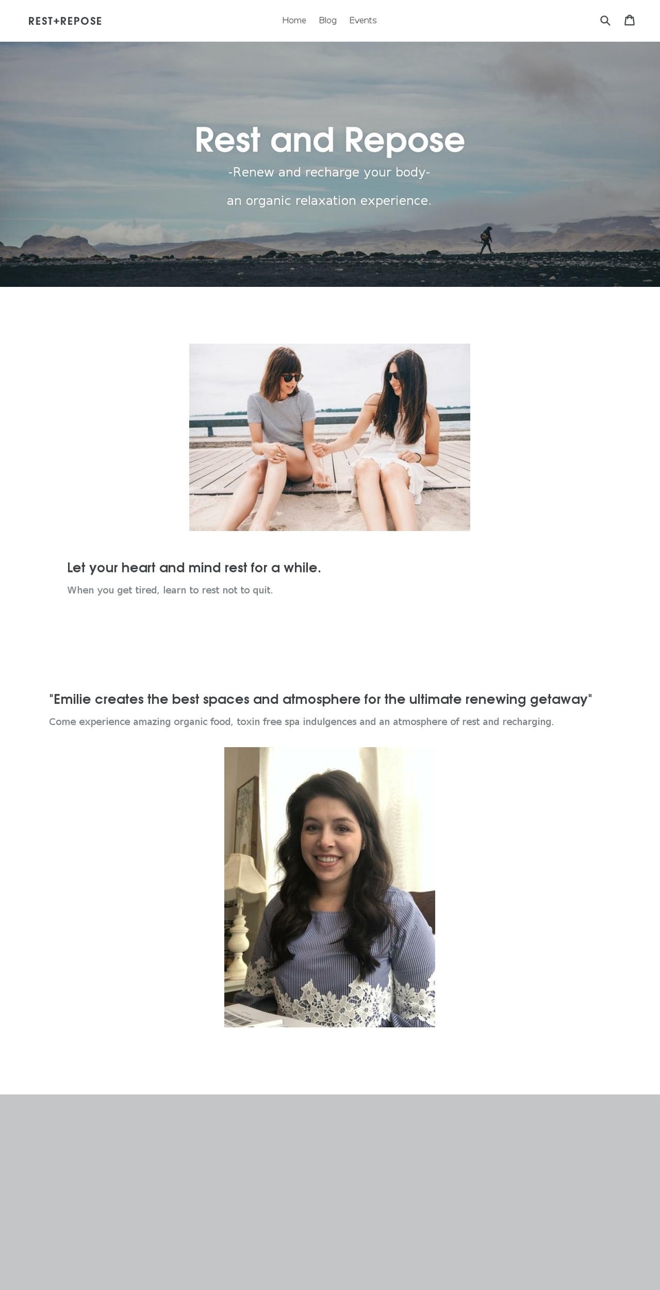 restandrepose.com — Shopify storefront screenshot
