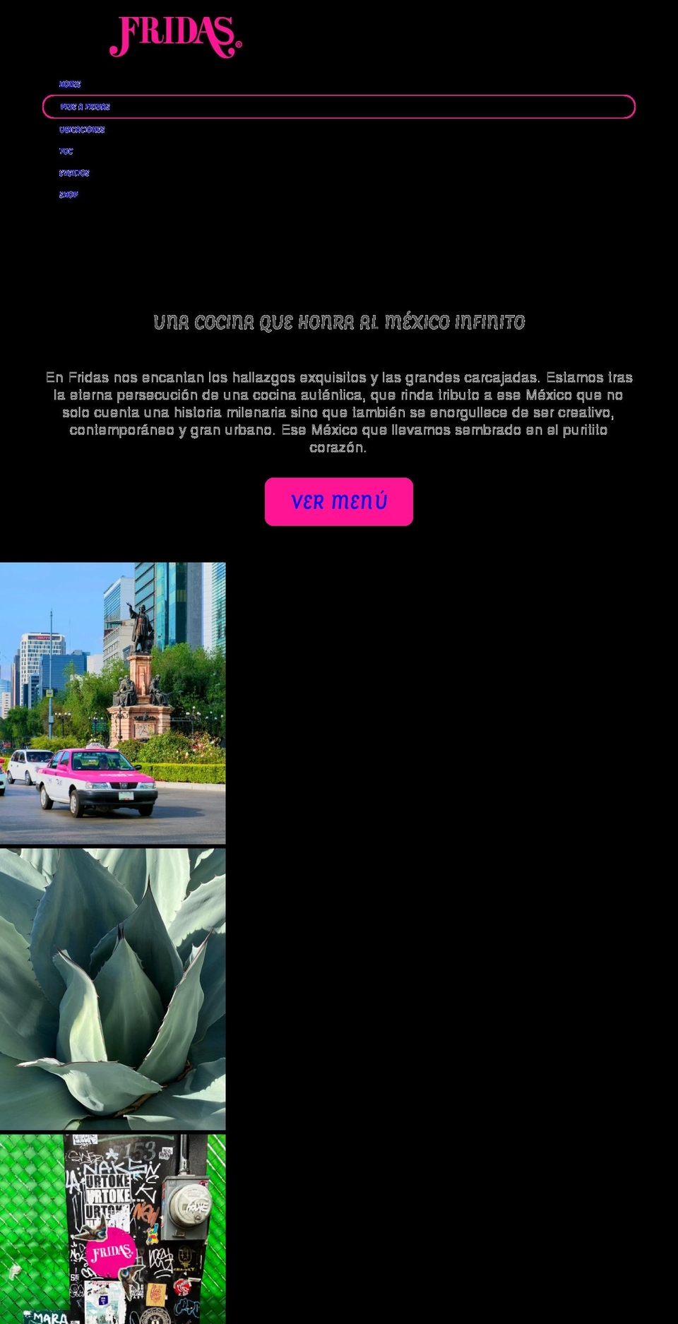 restaurantefridas.com shopify website screenshot