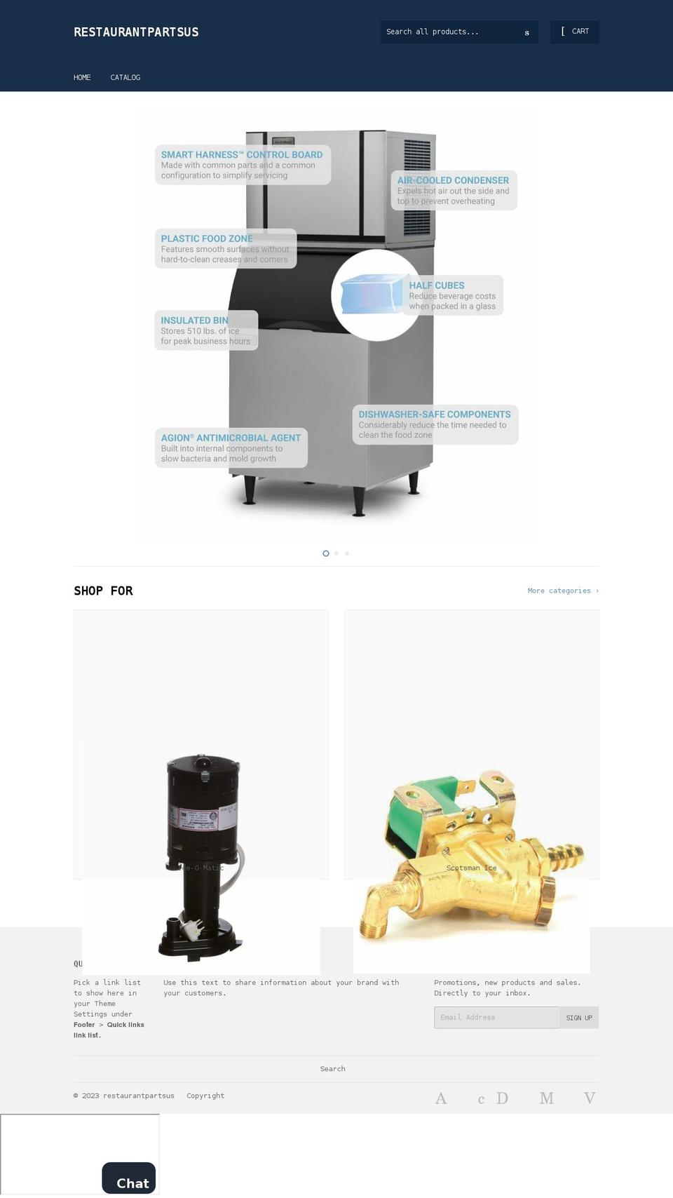 restaurantpartsus.com shopify website screenshot