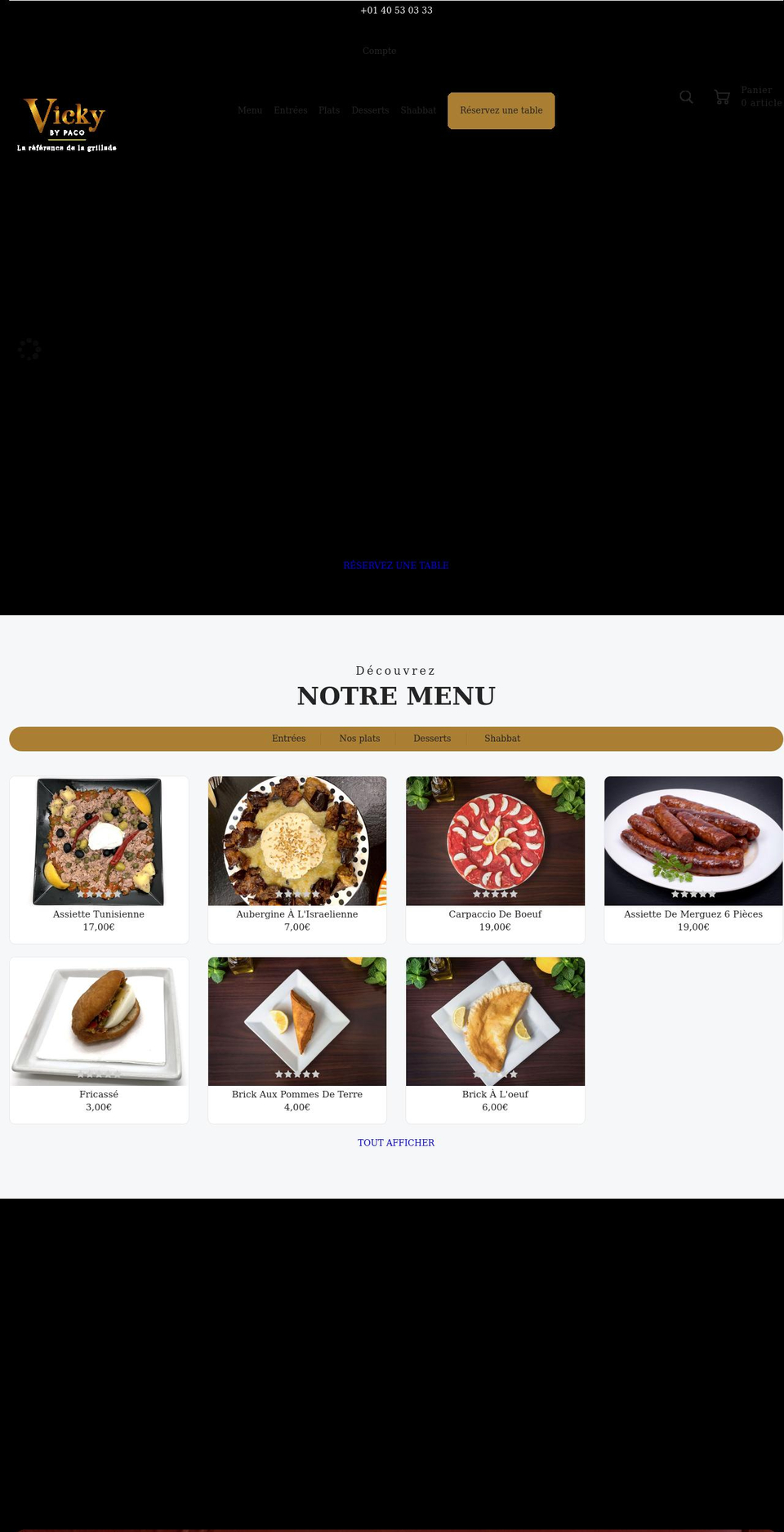 restaurantvicky.com shopify website screenshot