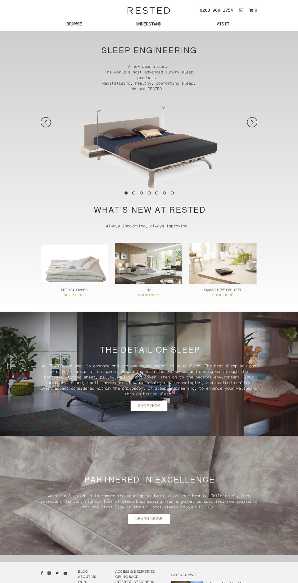 Rested . - Nav links fix EDIT ME Shopify theme site example rested.com