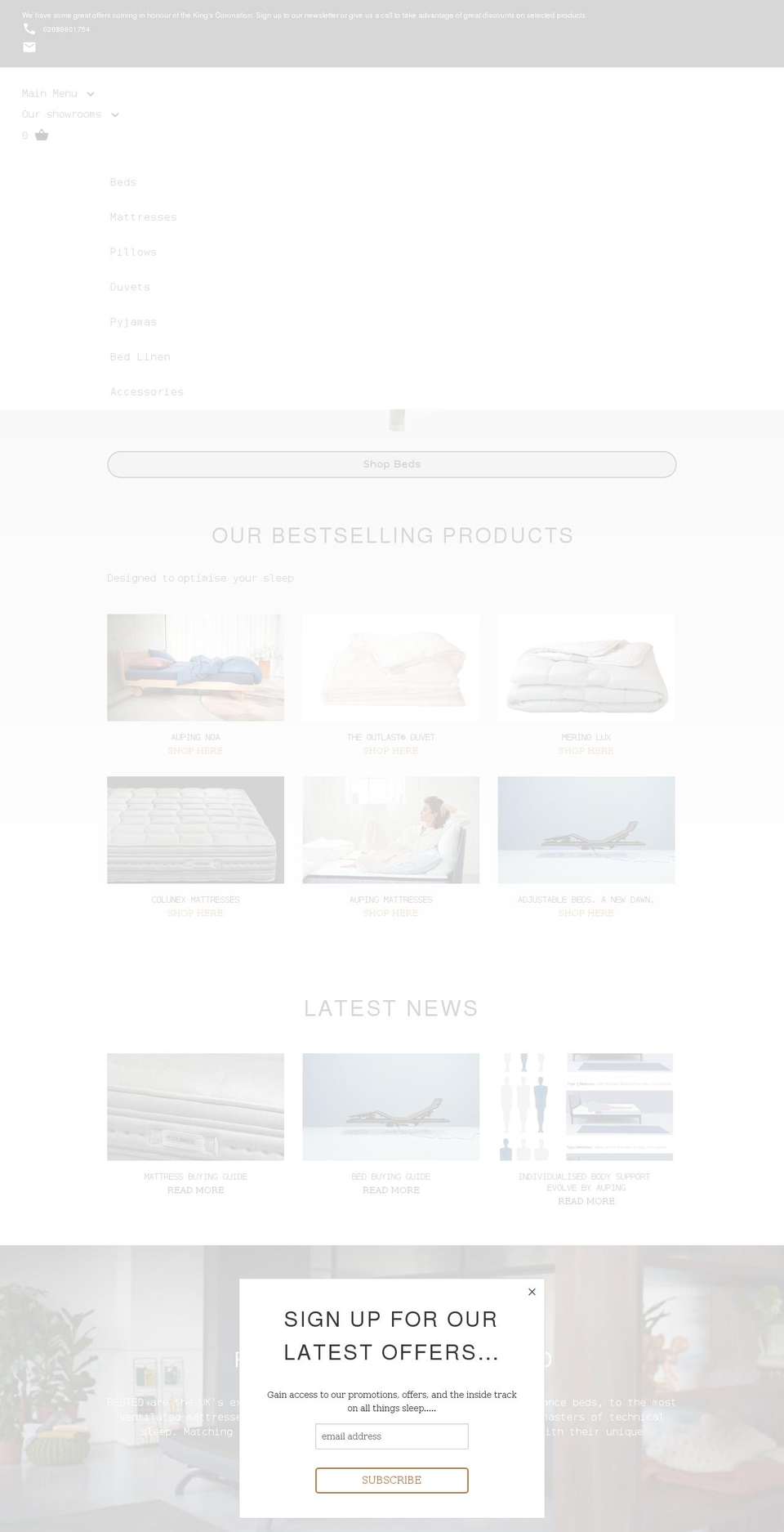 restedsleepengineering.uk shopify website screenshot