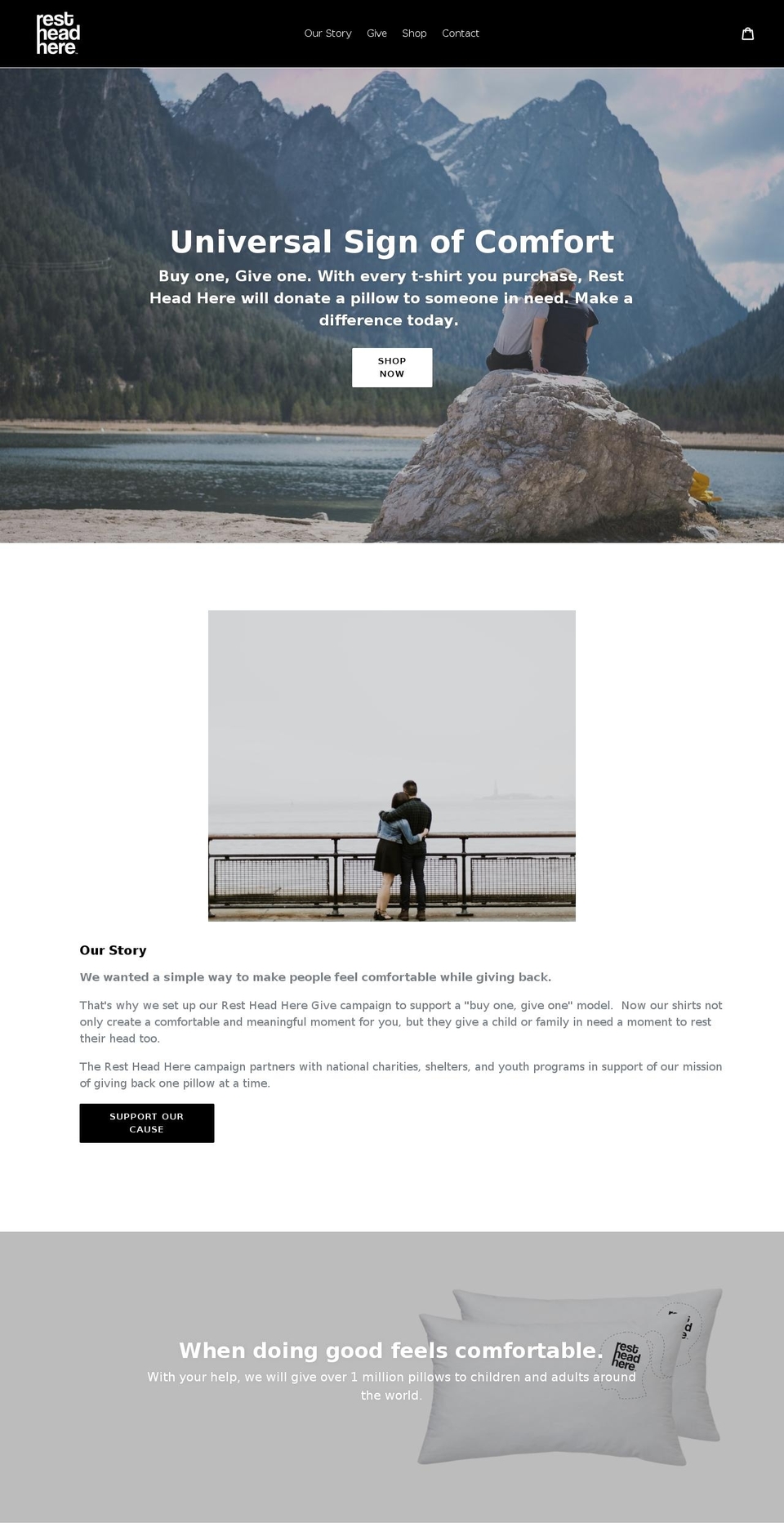 restheadhere.com — Shopify storefront screenshot