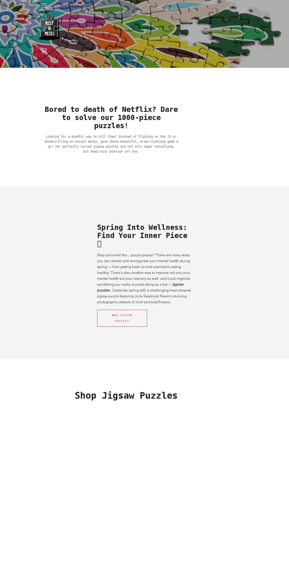 restinpieces.co.uk shopify website screenshot