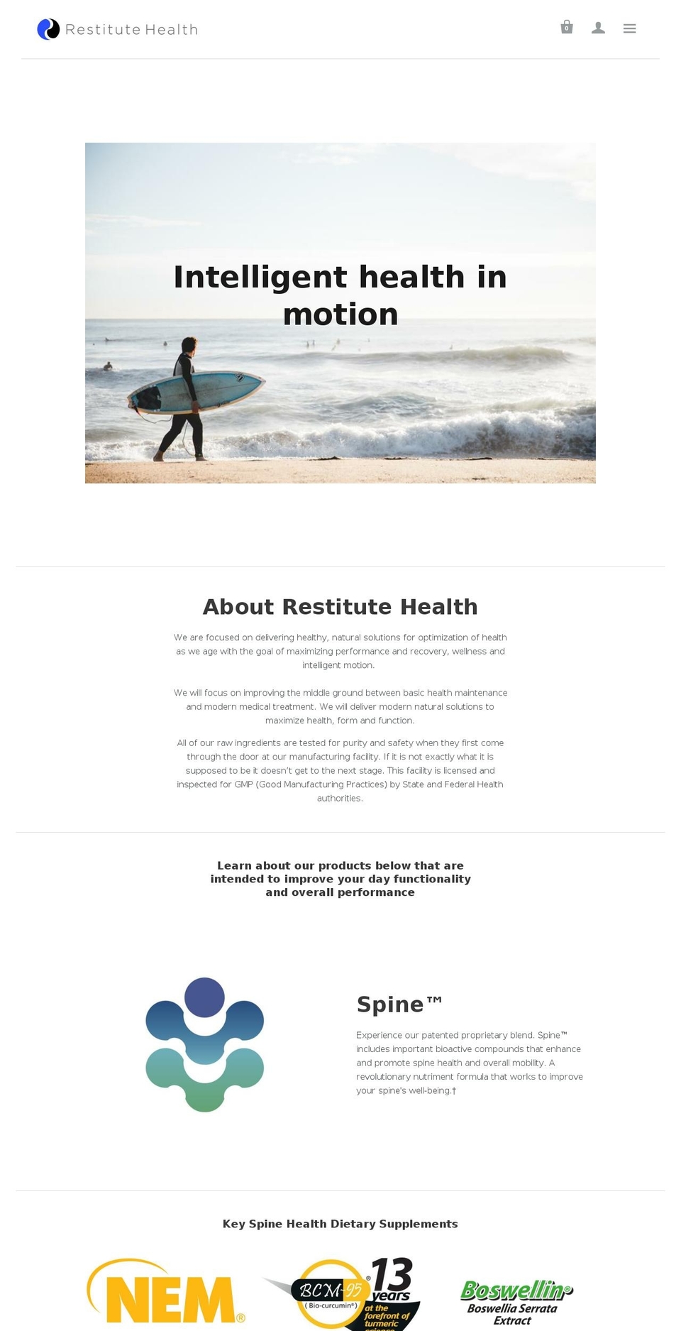 restitutehealth.com shopify website screenshot