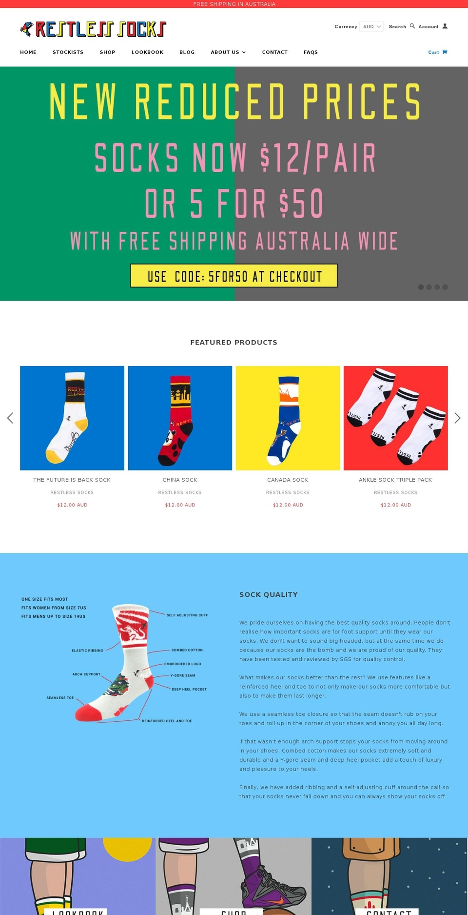 restlessbrand.com shopify website screenshot