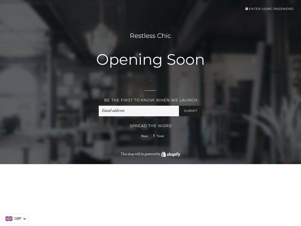restlesschic.com — Shopify storefront screenshot