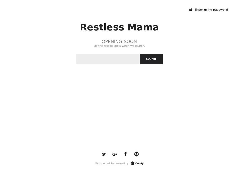 restlessmama.com shopify website screenshot