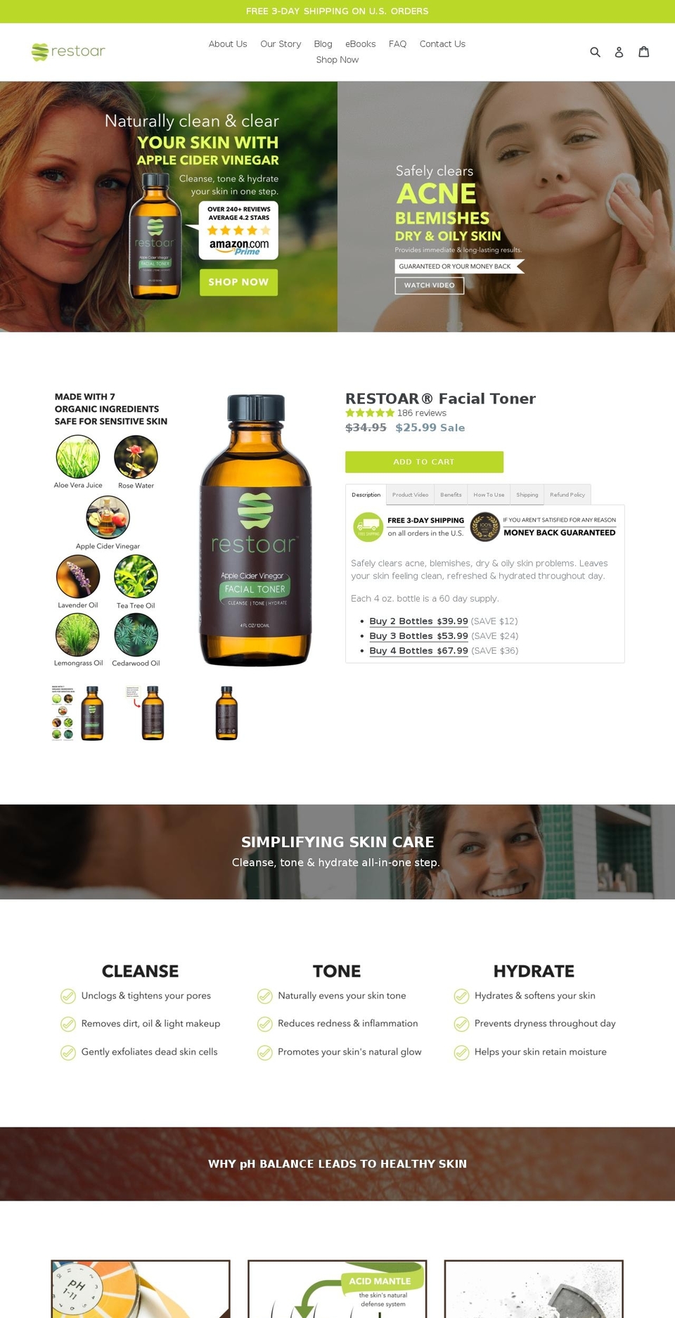 restoar.com shopify website screenshot
