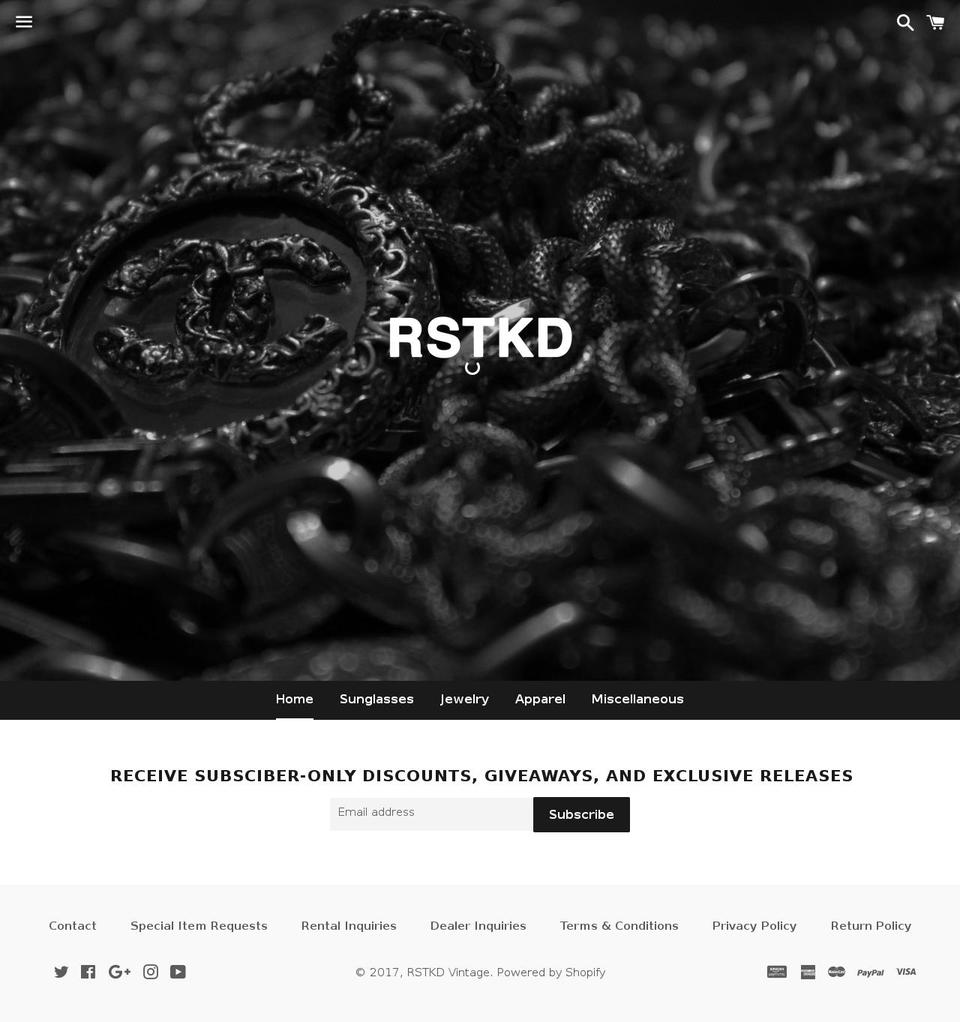 restockedvintage.com shopify website screenshot