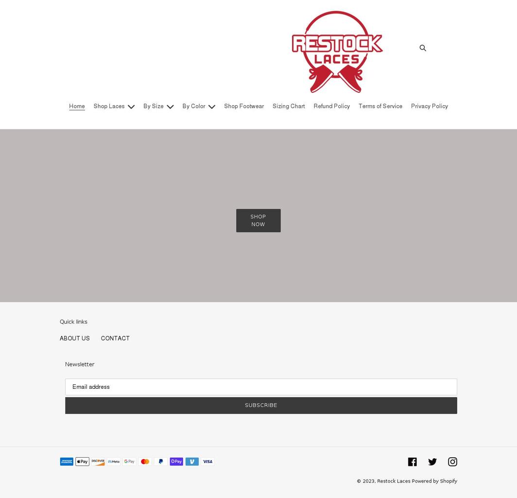 restocklaces.com shopify website screenshot