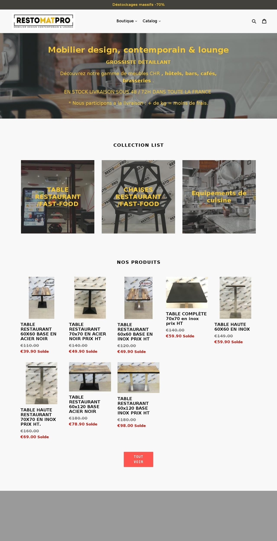 restomatpro.com shopify website screenshot