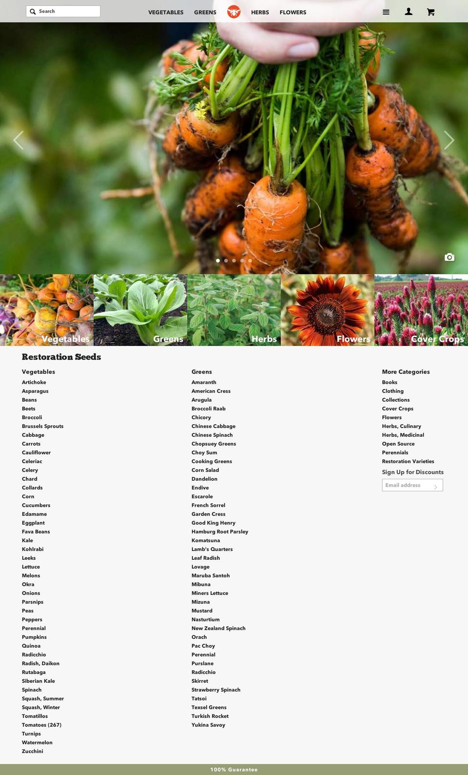 restorationseeds.es shopify website screenshot