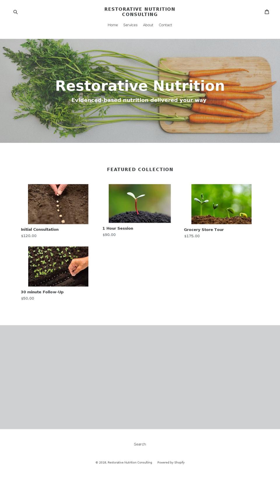 restorativerd.com shopify website screenshot