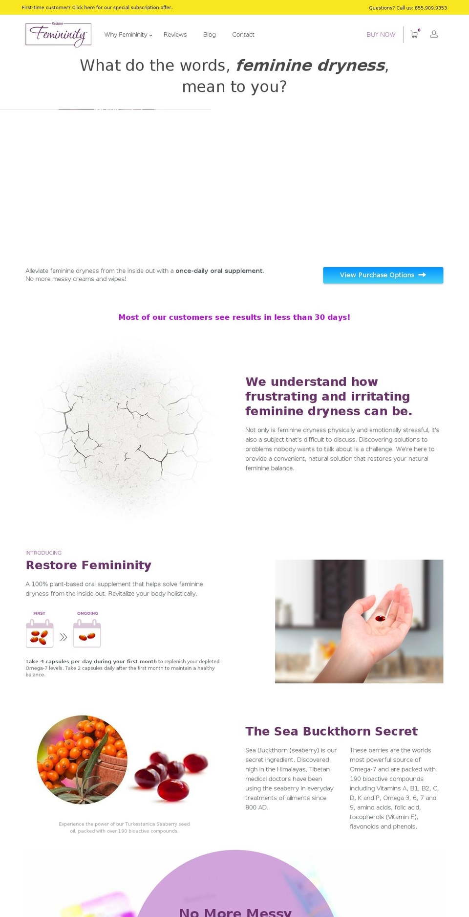 restorefemininity.com shopify website screenshot