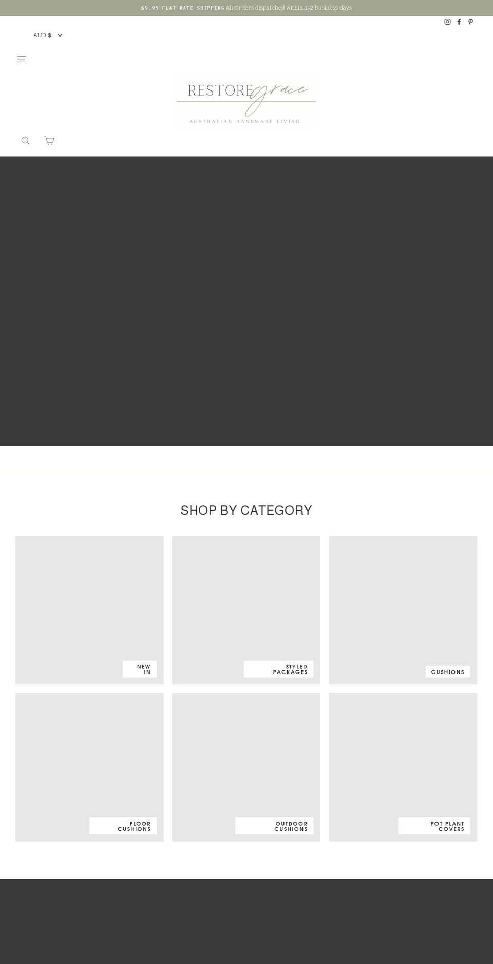 restoregrace.com.au shopify website screenshot