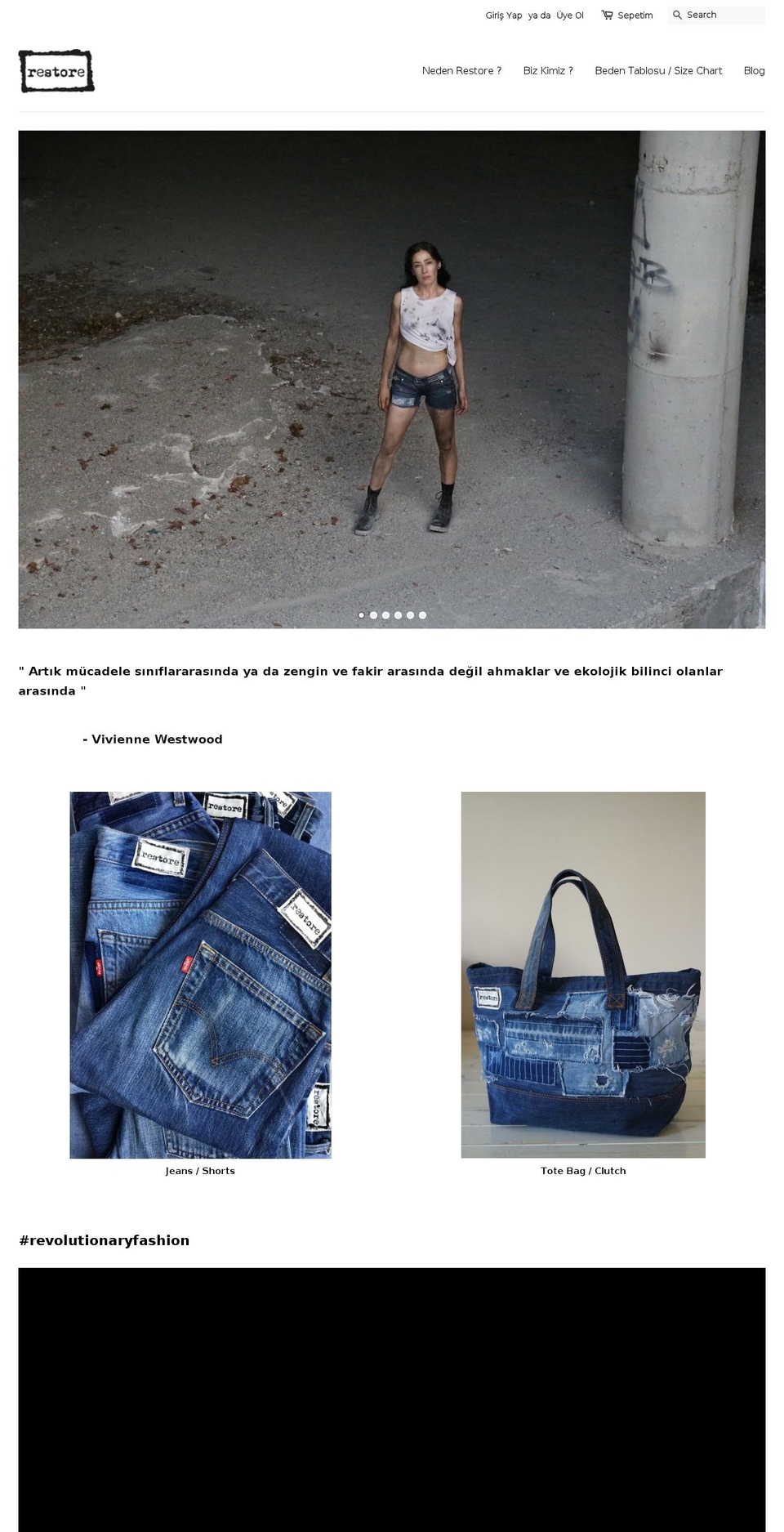 restorejeans.com shopify website screenshot