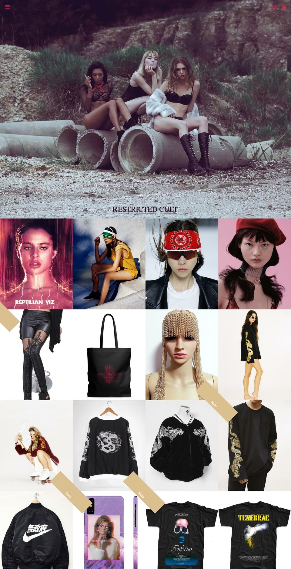restrictedcult.com — Shopify storefront screenshot
