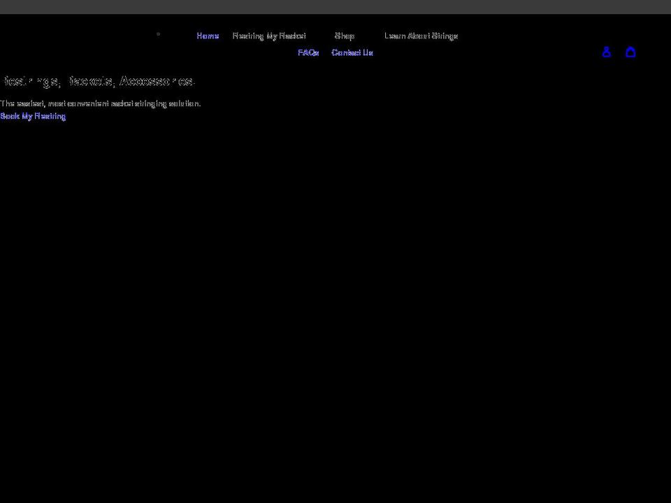 restringmyracket.com shopify website screenshot