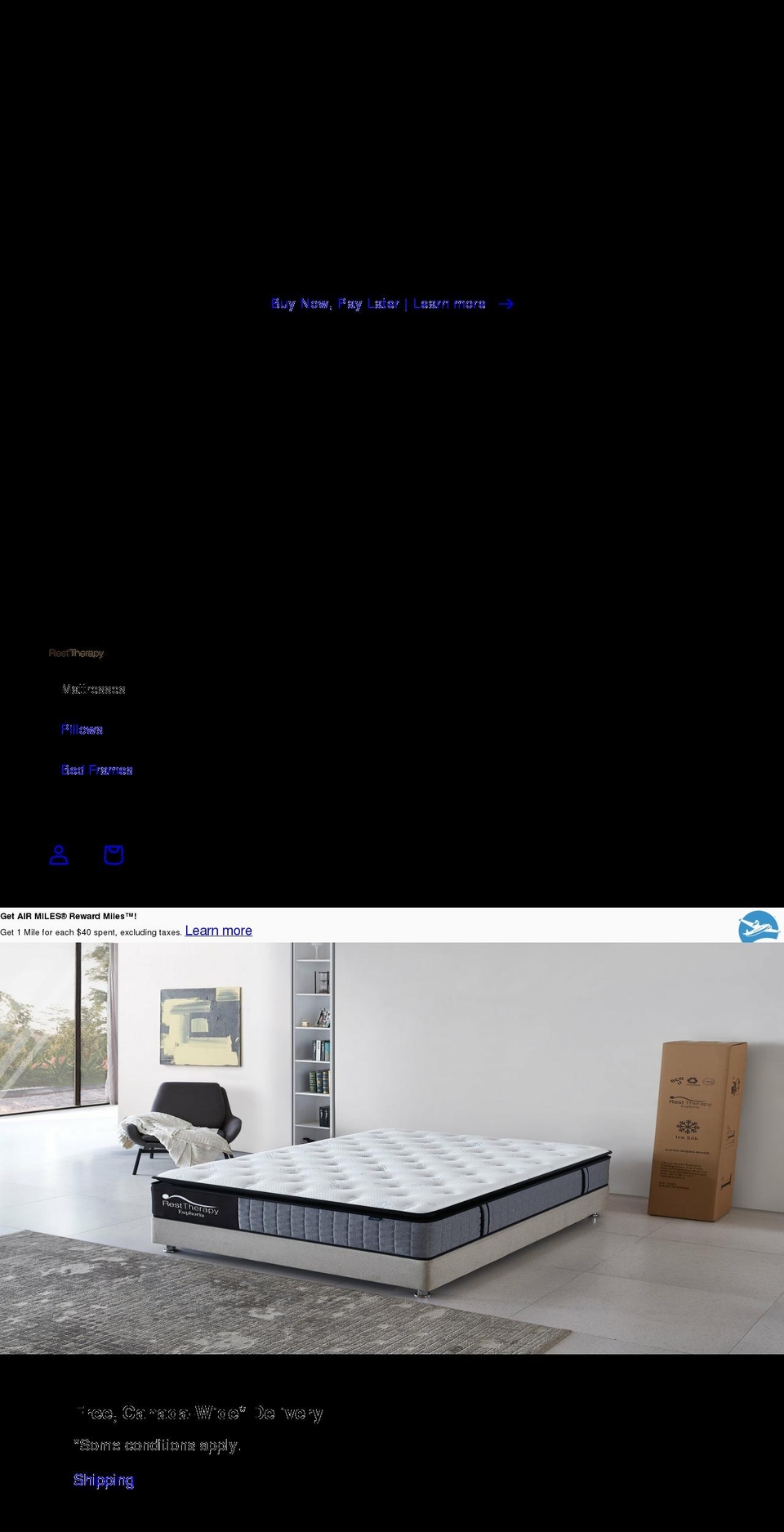 resttherapy.ca shopify website screenshot
