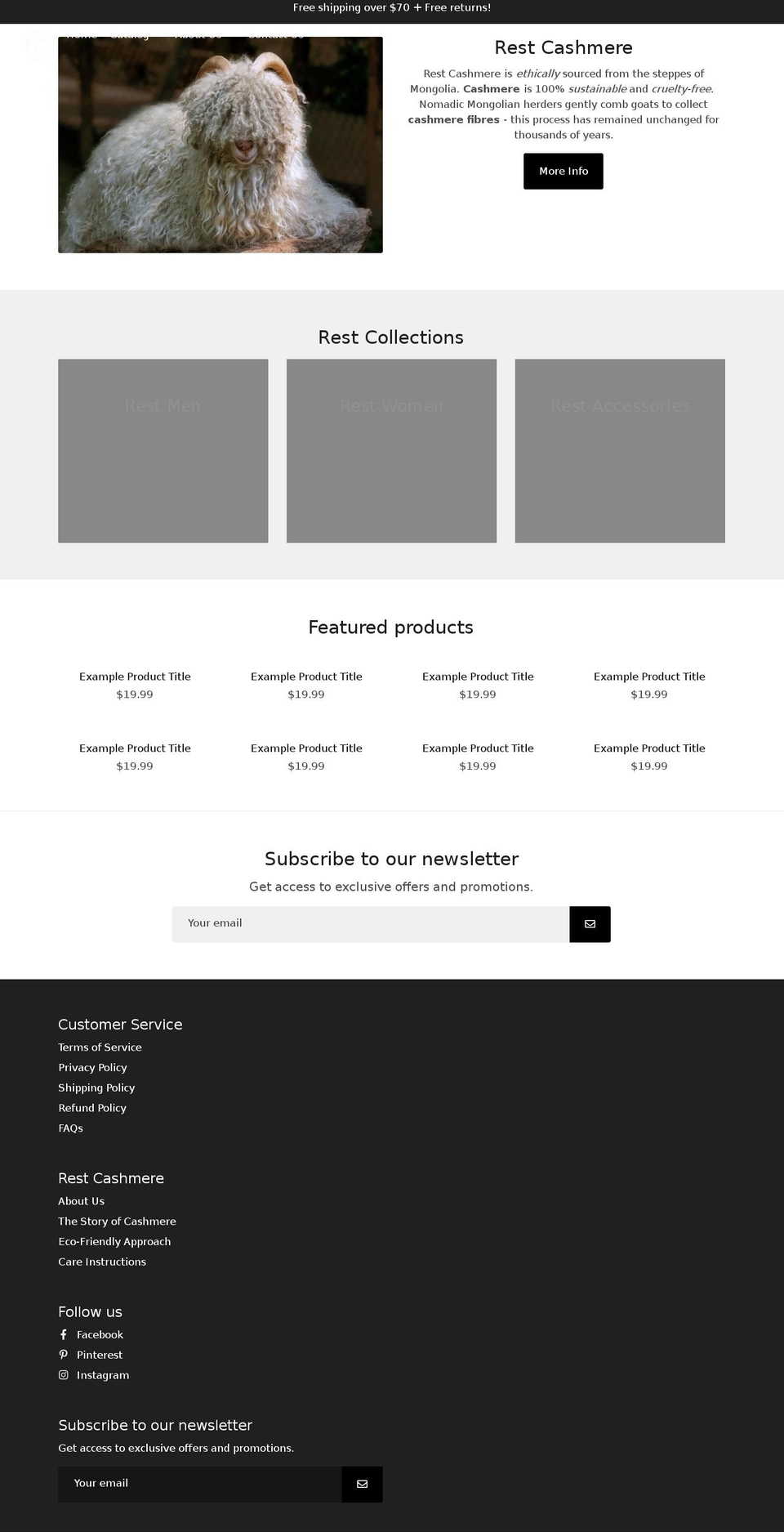 resttr.com shopify website screenshot