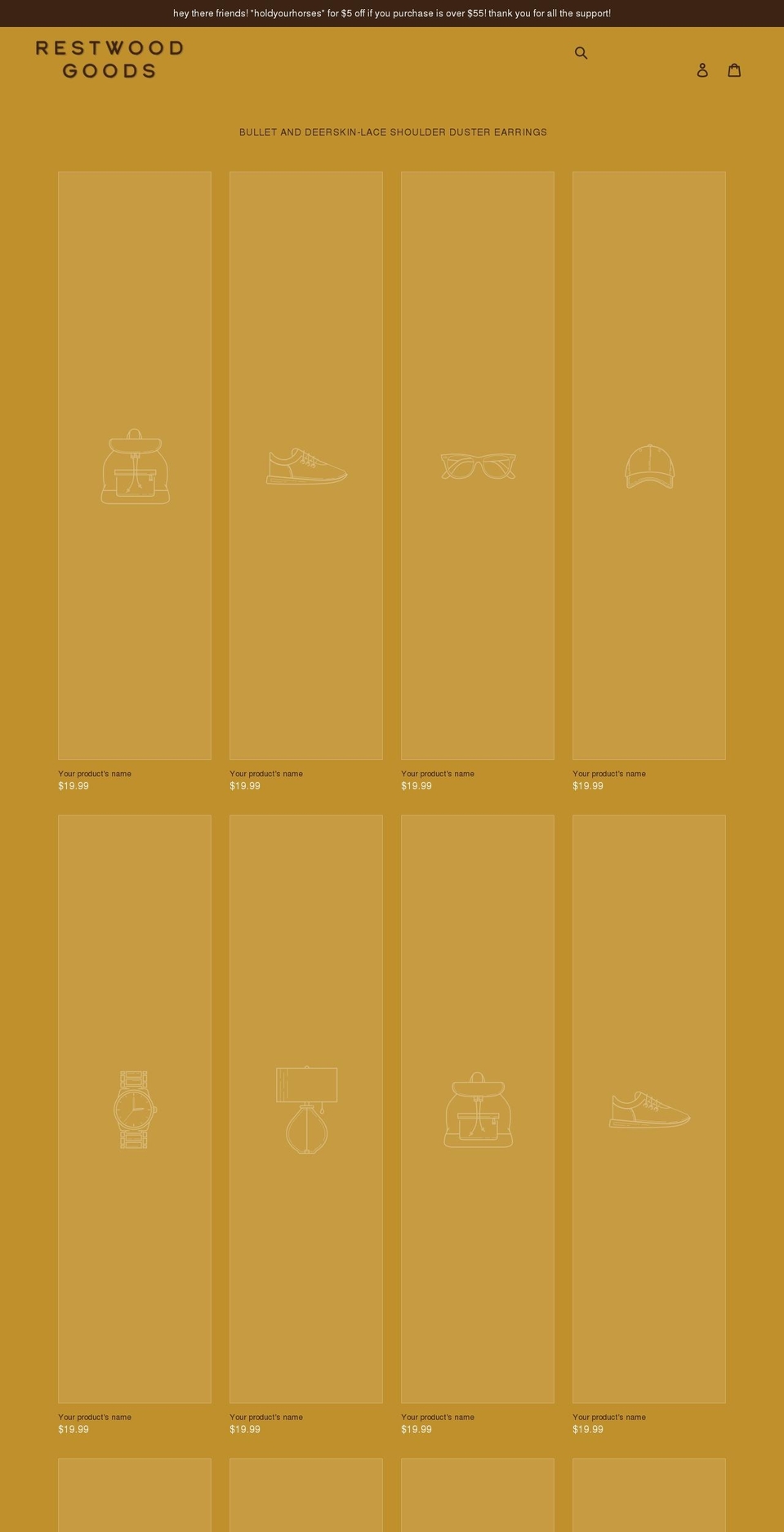 restwoodgoods.com shopify website screenshot