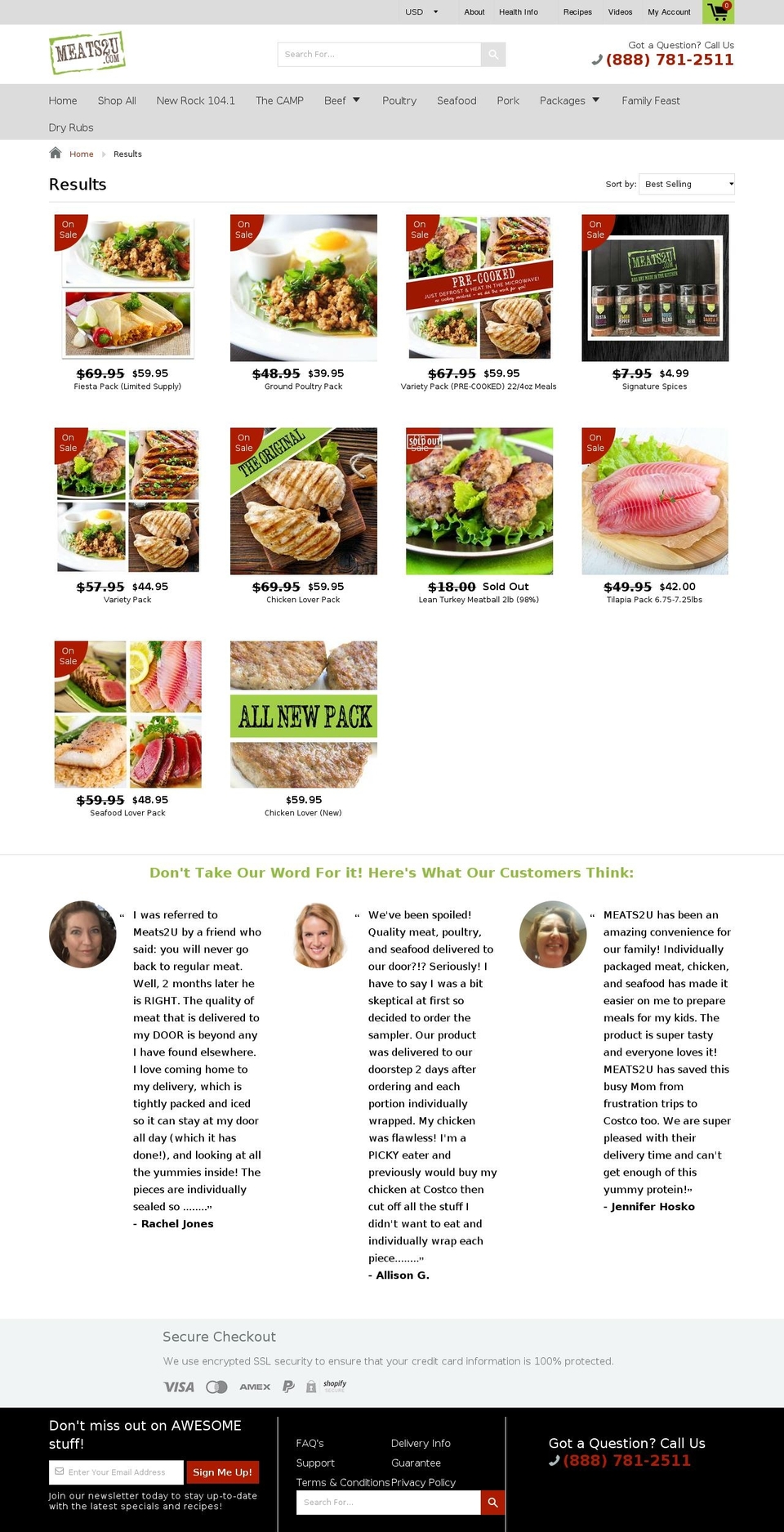 resultsmeats.com — Shopify storefront screenshot