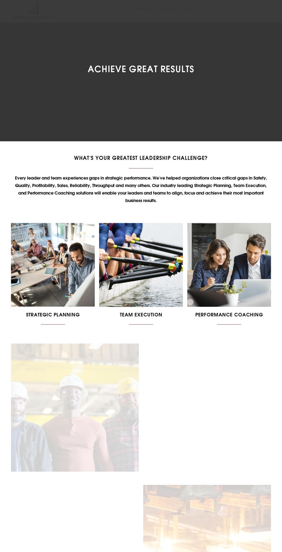 resultsquest.com shopify website screenshot