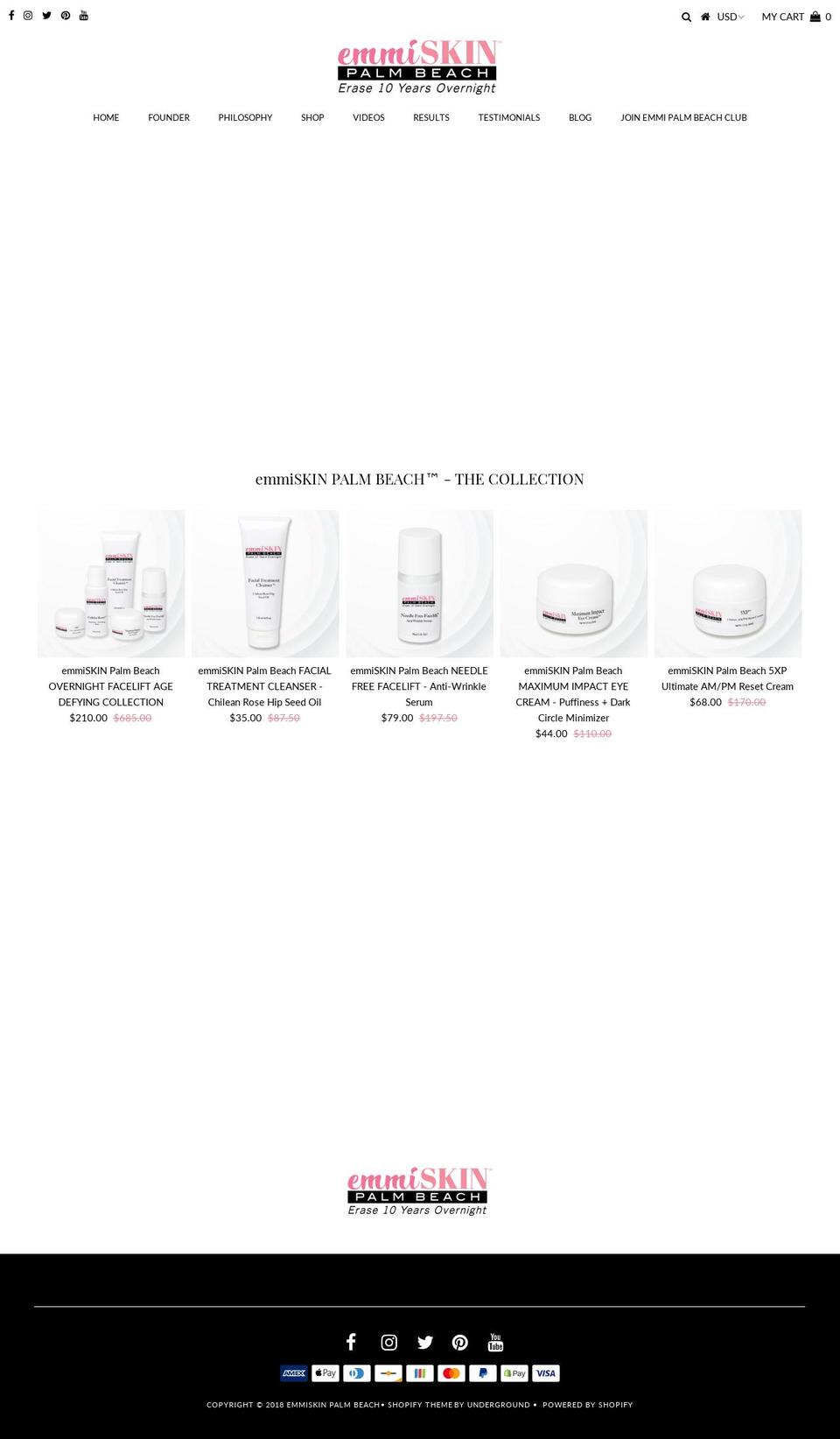 resultsskincareshop.com — Shopify storefront screenshot