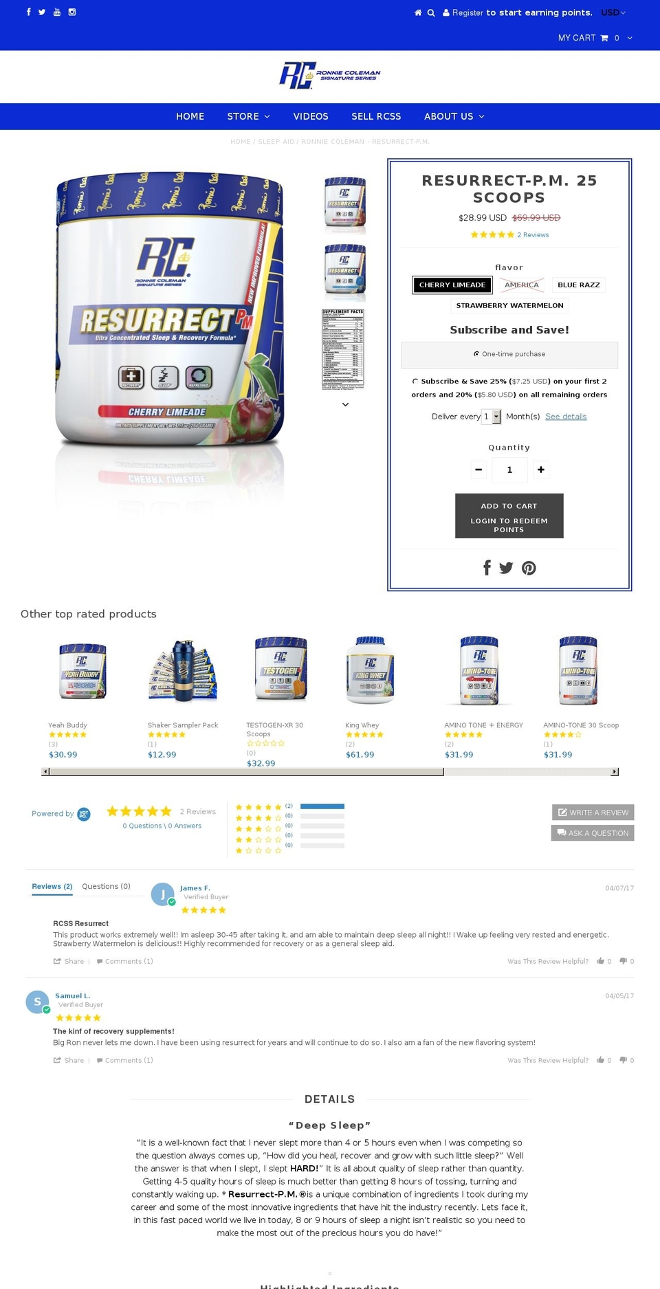 resurrectpm.com shopify website screenshot