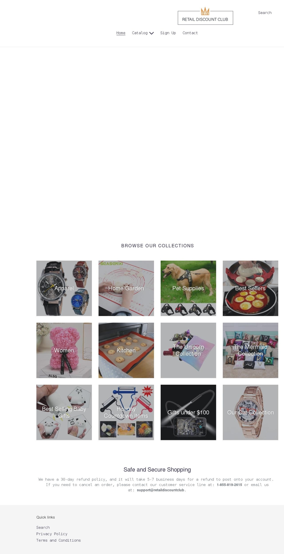 retaildiscountclub.com shopify website screenshot