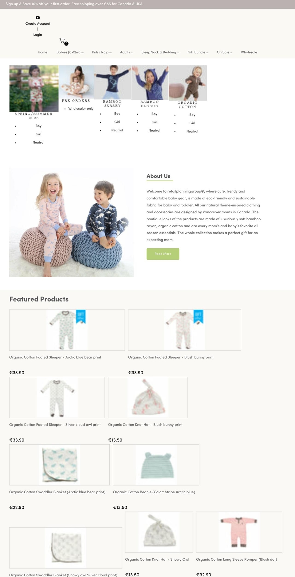retailplanninggroup.com shopify website screenshot