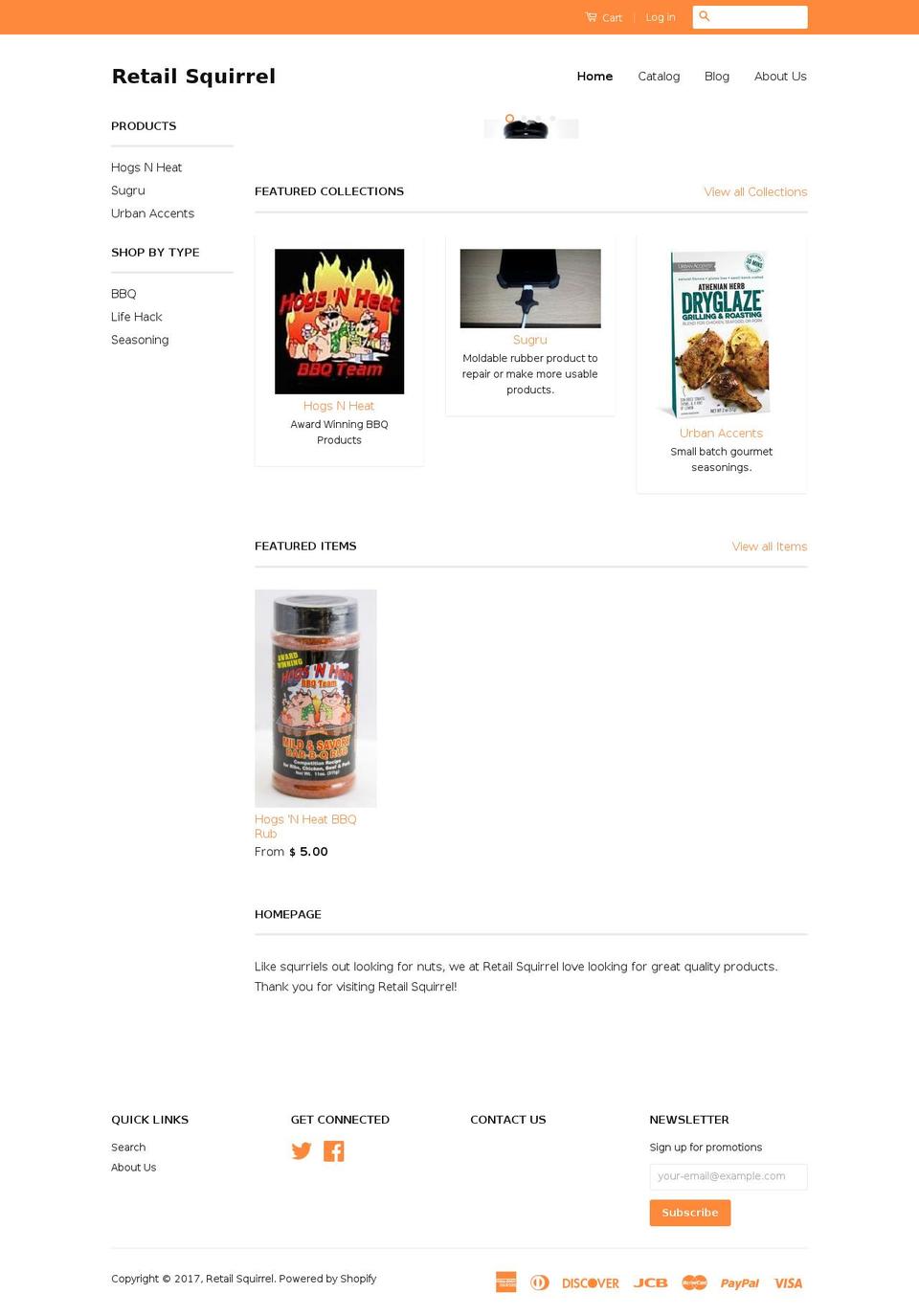 retailsquirrel.com shopify website screenshot