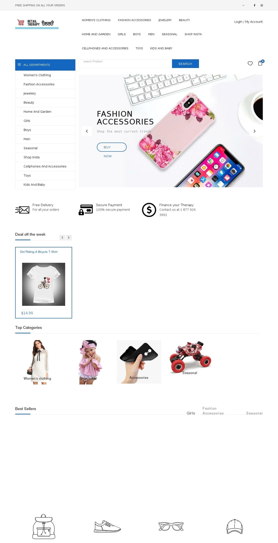 retailtherapy.store shopify website screenshot