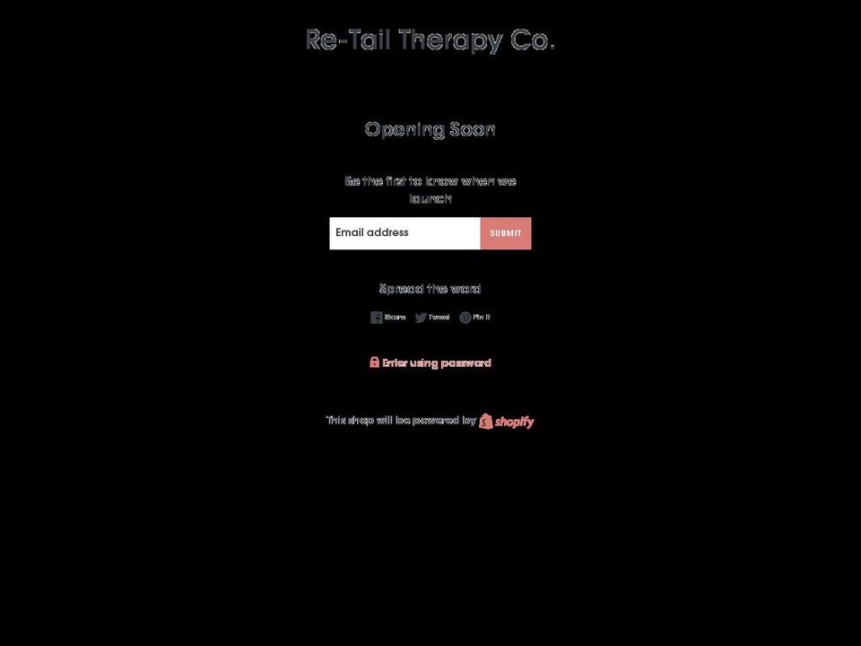 retailtherapyco.com — Shopify storefront screenshot