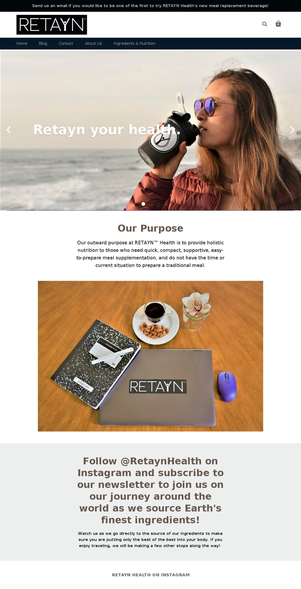 retaynhealth.com — Shopify storefront screenshot