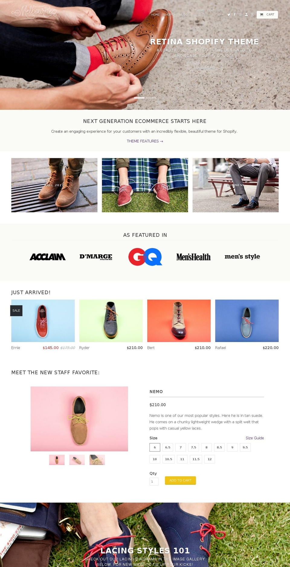 retina-theme-melbourne.myshopify.com shopify website screenshot