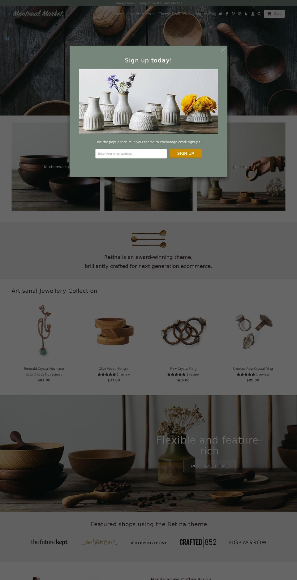 retina-theme-montreal.myshopify.com shopify website screenshot