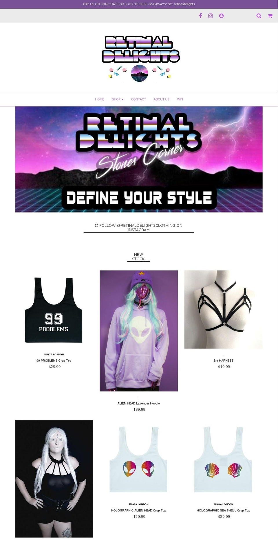 retinaldelights.net shopify website screenshot