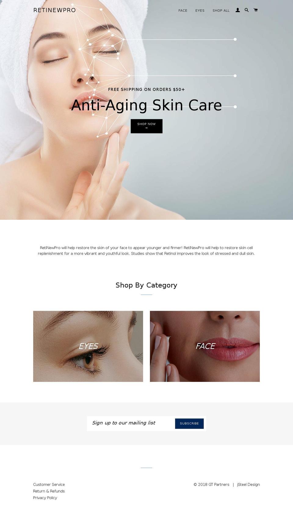 retinewpro.com — Shopify storefront screenshot