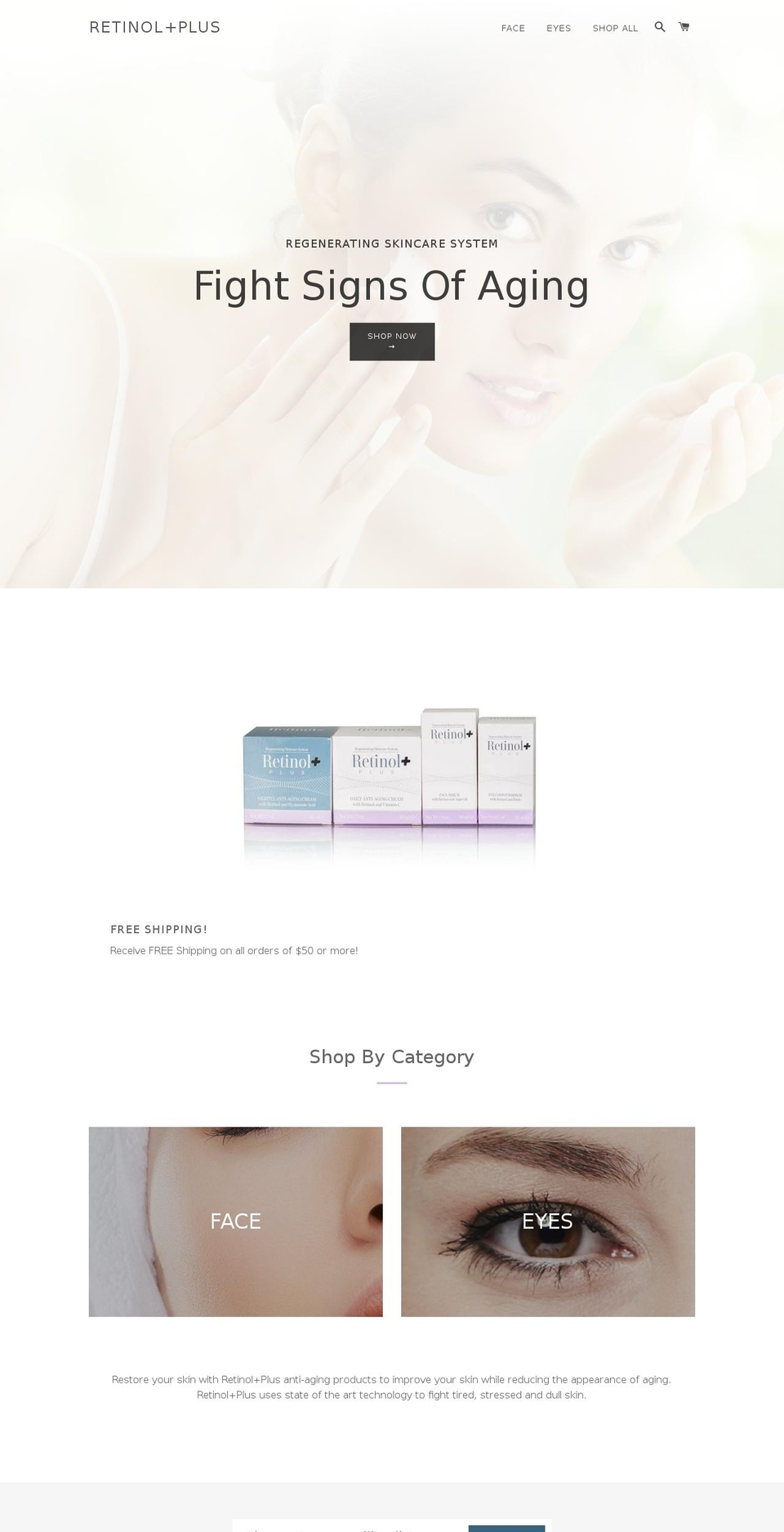 retinolplus.com — Shopify storefront screenshot