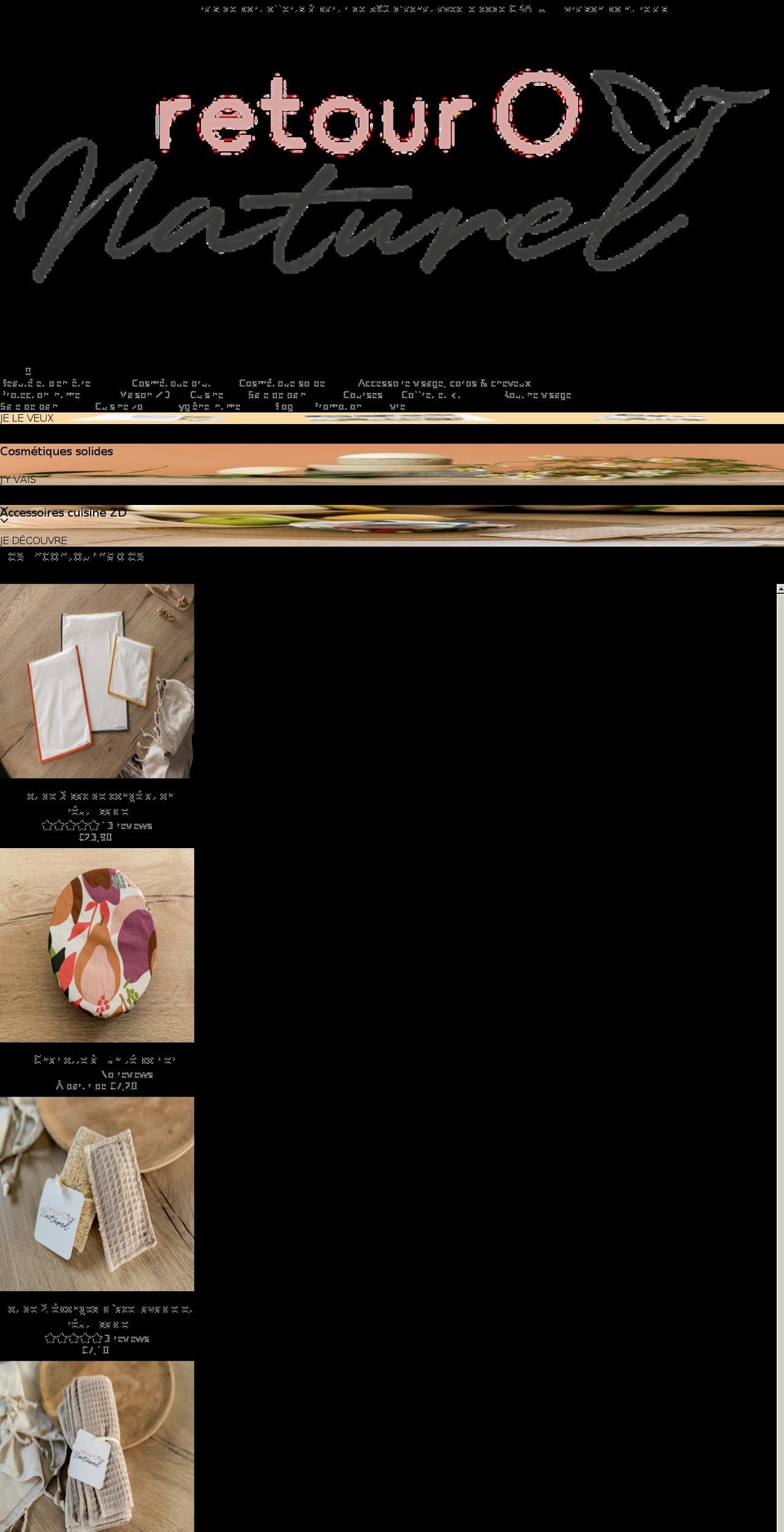 retouronaturel.com shopify website screenshot